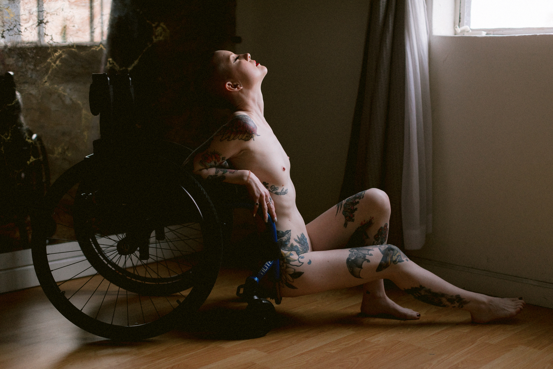 disabled persons boudoir session by bay area portrait photographer Heather Elizaeth